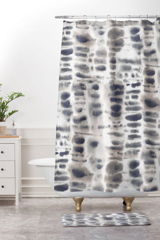 Jacqueline Maldonado Dye Dash Neutral Shower Curtain And Mat