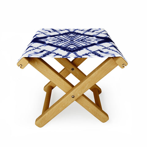 Jacqueline Maldonado Dye Diamond Indigo Folding Stool