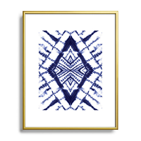 Jacqueline Maldonado Dye Diamond Indigo Metal Framed Art Print