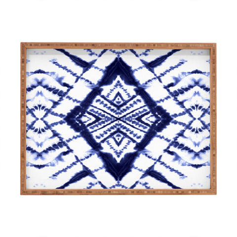 Jacqueline Maldonado Dye Diamond Indigo Rectangular Tray