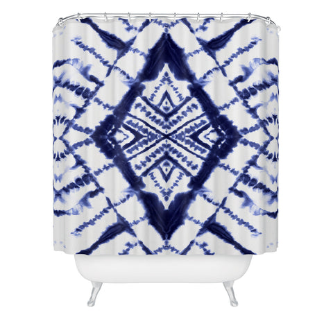 Jacqueline Maldonado Dye Diamond Indigo Shower Curtain