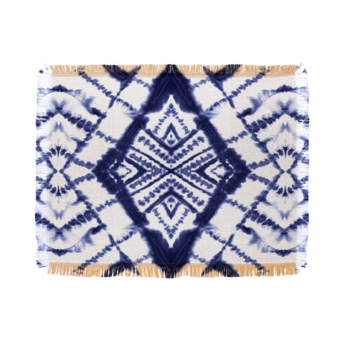 Jacqueline Maldonado Dye Diamond Indigo Throw Blanket