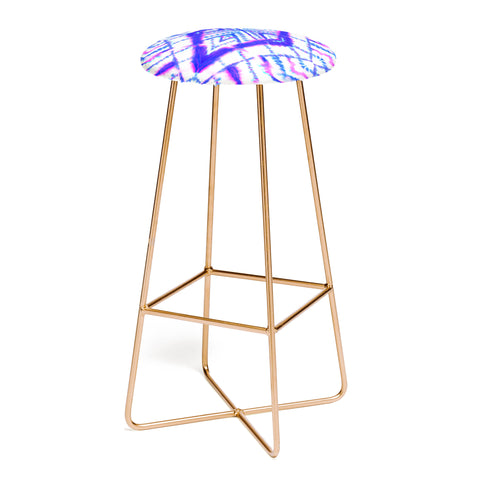 Jacqueline Maldonado Dye Diamond Iridescent Blue Bar Stool