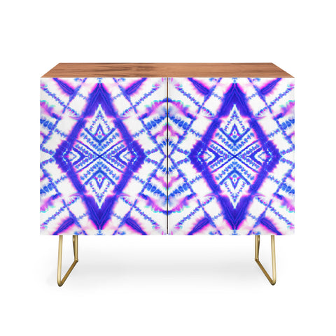 Jacqueline Maldonado Dye Diamond Iridescent Blue Credenza