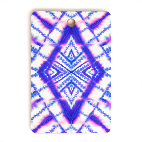 Jacqueline Maldonado Dye Diamond Iridescent Blue Cutting Board Rectangle
