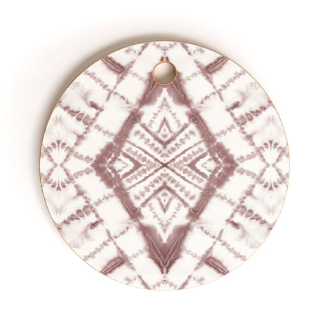 Jacqueline Maldonado Dye Diamond Taupe Cutting Board Round