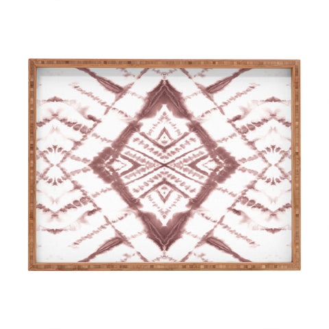 Jacqueline Maldonado Dye Diamond Taupe Rectangular Tray