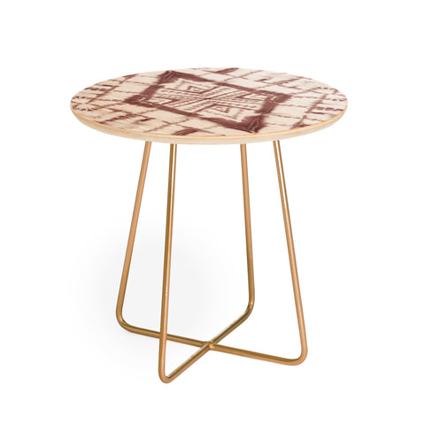 Jacqueline Maldonado Dye Diamond Taupe Round Side Table