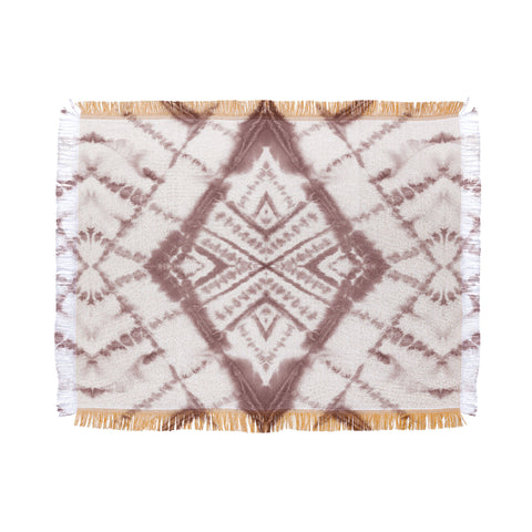 Jacqueline Maldonado Dye Diamond Taupe Throw Blanket