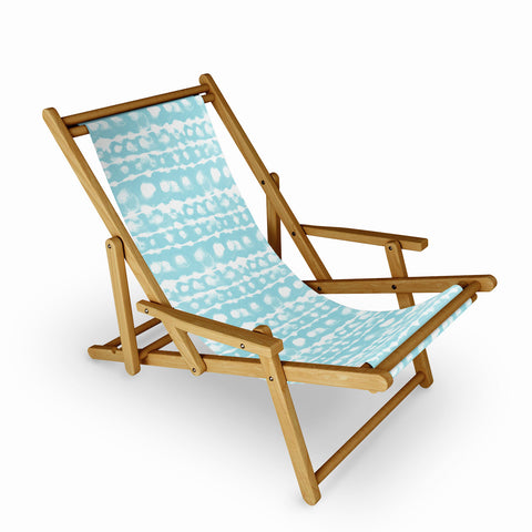 Jacqueline Maldonado Dye Dot Stripe Aqua Sling Chair