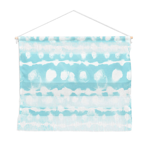 Jacqueline Maldonado Dye Dot Stripe Aqua Wall Hanging Landscape