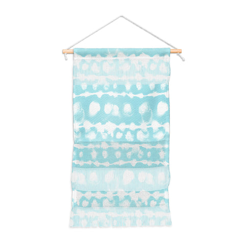 Jacqueline Maldonado Dye Dot Stripe Aqua Wall Hanging Portrait