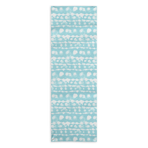 Jacqueline Maldonado Dye Dot Stripe Aqua Yoga Towel