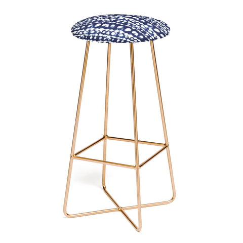 Jacqueline Maldonado Dye Dot Stripe Indigo Bar Stool