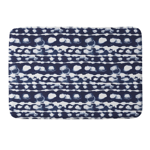 Jacqueline Maldonado Dye Dot Stripe Indigo Memory Foam Bath Mat