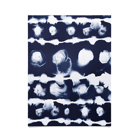 Jacqueline Maldonado Dye Dot Stripe Indigo Poster