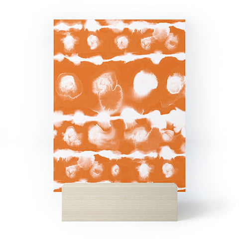 Jacqueline Maldonado Dye Dot Stripe Orange Mini Art Print