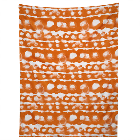 Jacqueline Maldonado Dye Dot Stripe Orange Tapestry