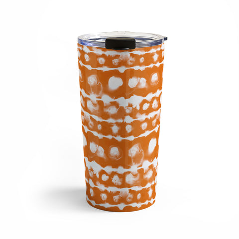 Jacqueline Maldonado Dye Dot Stripe Orange Travel Mug