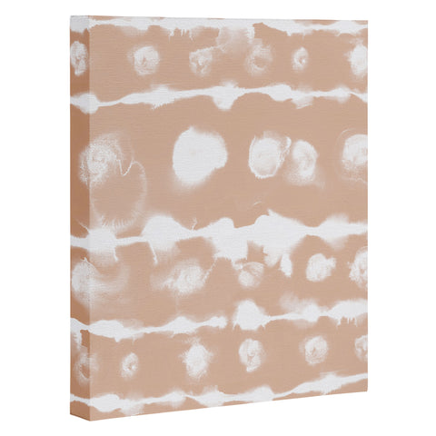 Jacqueline Maldonado Dye Dot Stripe Terra Cotta Art Canvas