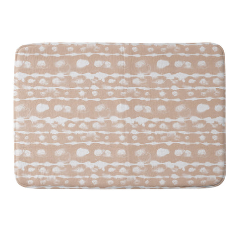Jacqueline Maldonado Dye Dot Stripe Terra Cotta Memory Foam Bath Mat
