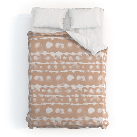 Jacqueline Maldonado Dye Dot Stripe Terra Cotta Duvet Cover