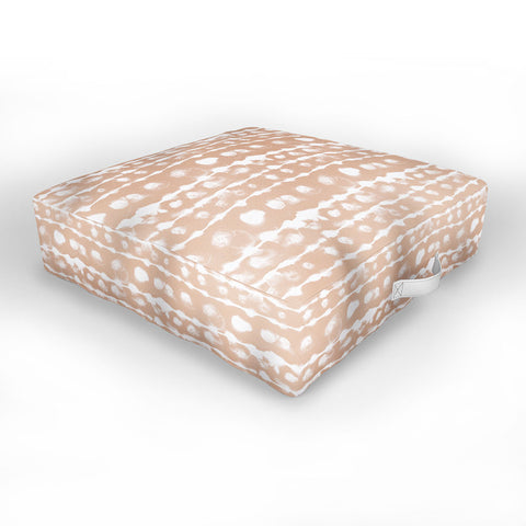 Jacqueline Maldonado Dye Dot Stripe Terra Cotta Outdoor Floor Cushion