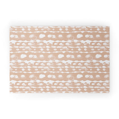 Jacqueline Maldonado Dye Dot Stripe Terra Cotta Welcome Mat