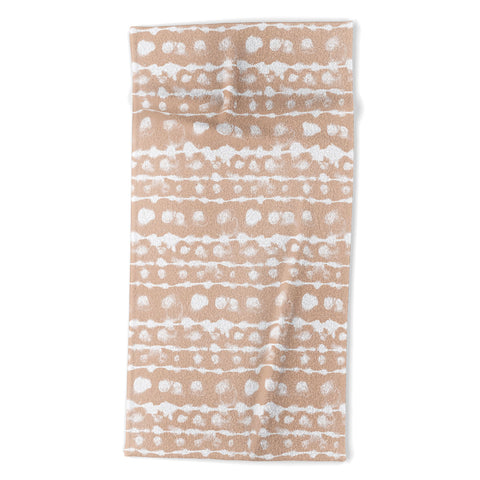Jacqueline Maldonado Dye Dot Stripe Terra Cotta Beach Towel