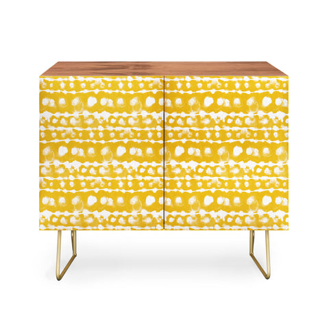 Jacqueline Maldonado Dye Dot Stripe Yellow Credenza