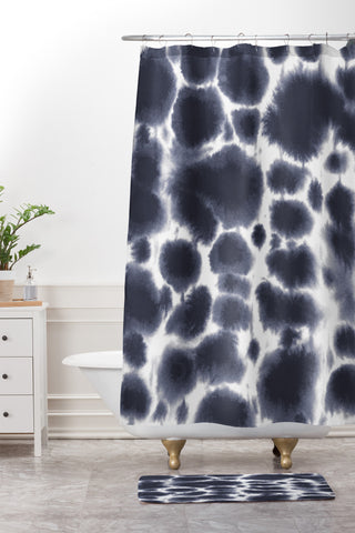 Jacqueline Maldonado Dye Dots Stone Shower Curtain And Mat