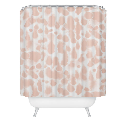 Jacqueline Maldonado Dye Drops Flamingo Shower Curtain