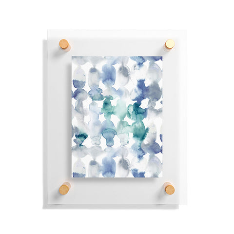 Jacqueline Maldonado Dye Ovals Blue Green Floating Acrylic Print