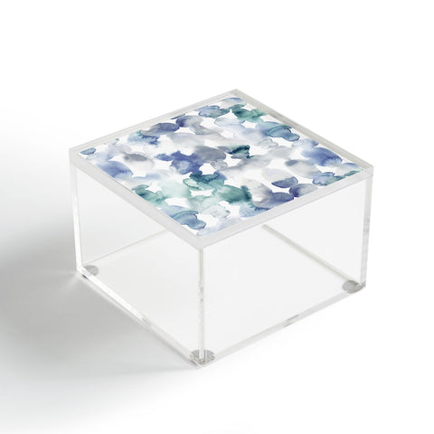 Jacqueline Maldonado Dye Ovals Blue Green Acrylic Box