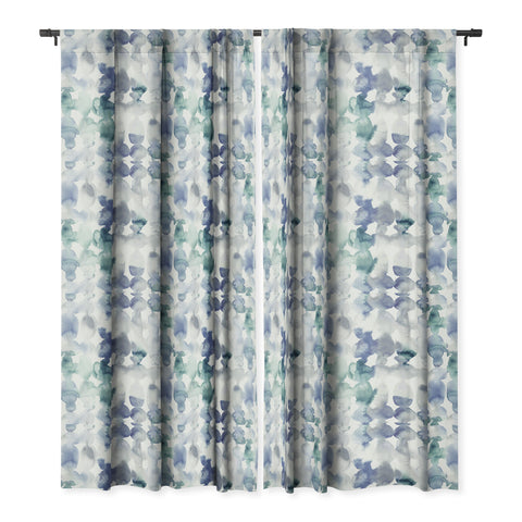 Jacqueline Maldonado Dye Ovals Blue Green Blackout Window Curtain