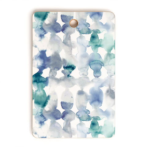 Jacqueline Maldonado Dye Ovals Blue Green Cutting Board Rectangle