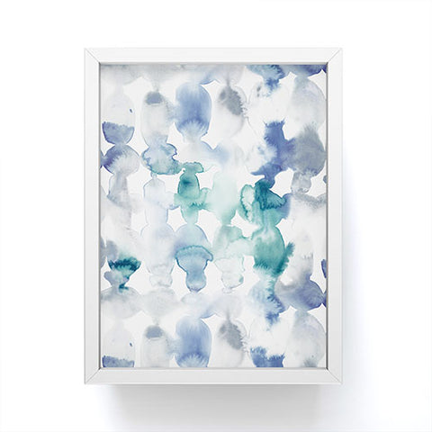 Jacqueline Maldonado Dye Ovals Blue Green Framed Mini Art Print