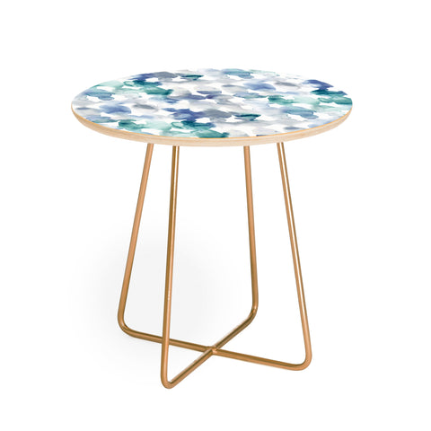 Jacqueline Maldonado Dye Ovals Blue Green Round Side Table