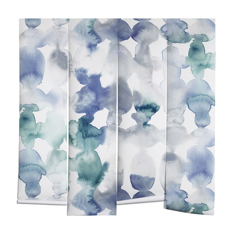 Jacqueline Maldonado Dye Ovals Blue Green Wall Mural