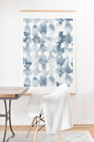 Jacqueline Maldonado Dye Ovals Bue Fog Art Print And Hanger