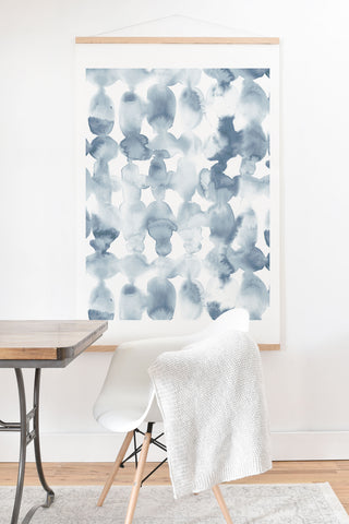Jacqueline Maldonado Dye Ovals Bue Fog Art Print And Hanger