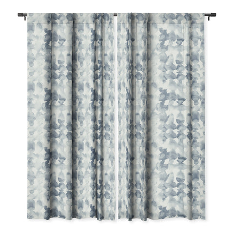Jacqueline Maldonado Dye Ovals Bue Fog Blackout Window Curtain
