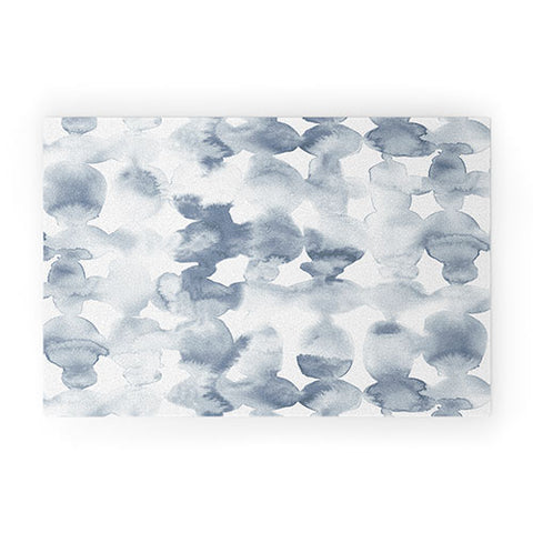 Jacqueline Maldonado Dye Ovals Bue Fog Welcome Mat