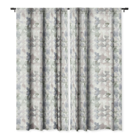 Jacqueline Maldonado Dye Ovals Muted Blackout Window Curtain