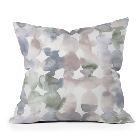 Jacqueline Maldonado Dye Ovals Muted Throw Pillow