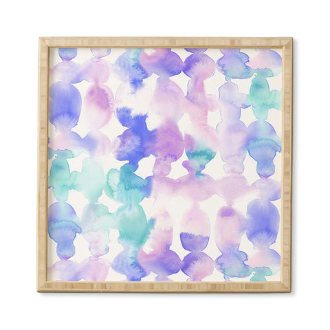 Jacqueline Maldonado Dye Ovals Pink Turquoise Framed Wall Art