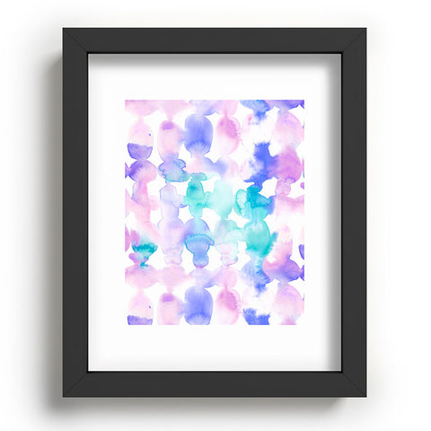 Jacqueline Maldonado Dye Ovals Pink Turquoise Recessed Framing Rectangle