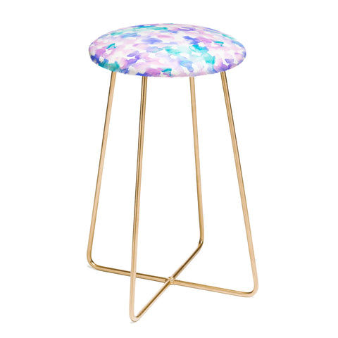 Jacqueline Maldonado Dye Ovals Pink Turquoise Counter Stool