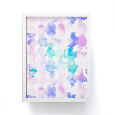 Jacqueline Maldonado Dye Ovals Pink Turquoise Framed Mini Art Print