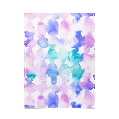 Jacqueline Maldonado Dye Ovals Pink Turquoise Poster